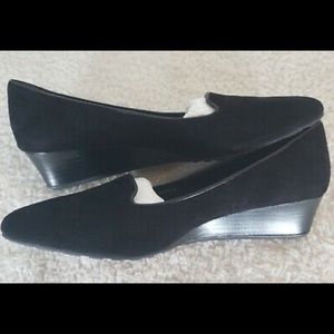 Cole Haan Grand Os Luxe Velvet Black Wedge